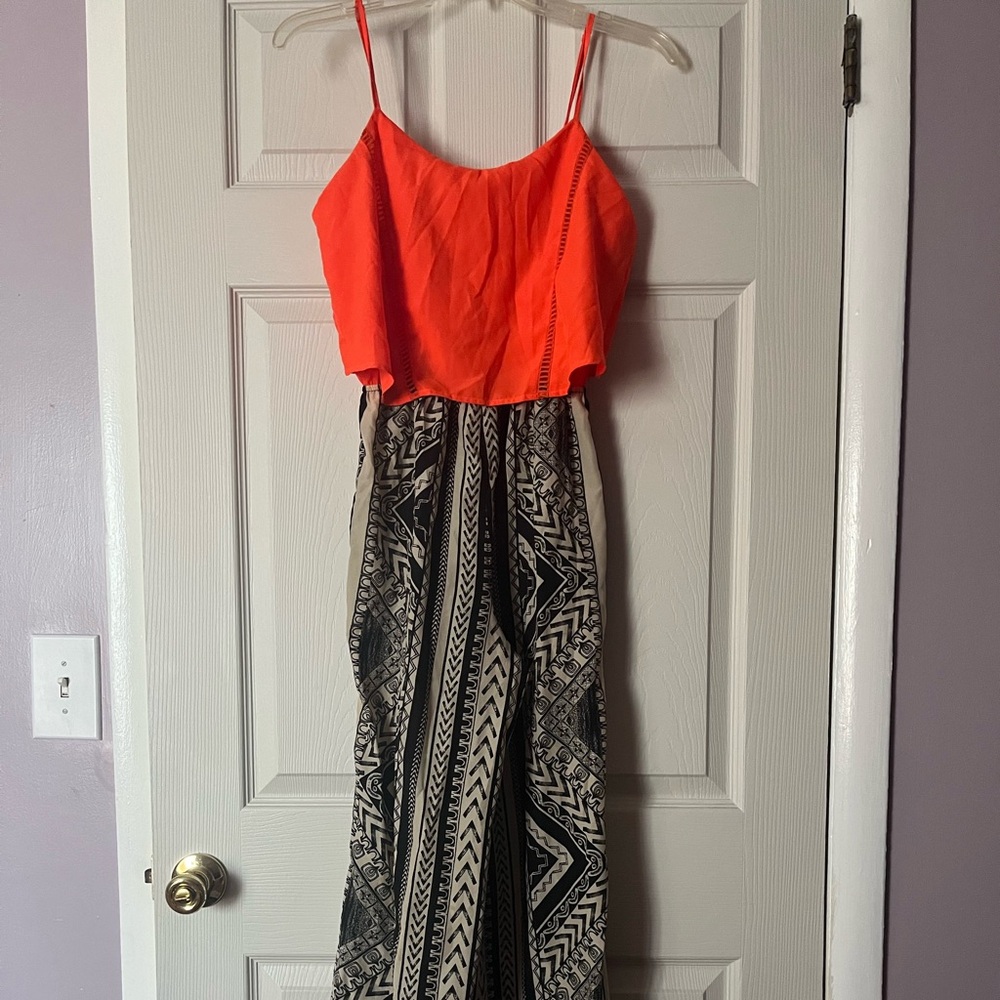 Tropical printed jumpsuit